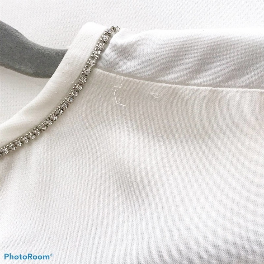 Sandro H18Camille ecru white embellished top - Picture 6 of 14